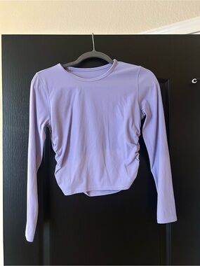 lululemon athletica Lavender Long Sleeve Crop Top